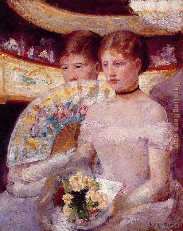 Two Women In A Theater Box painting - Mary Cassatt Two Women In A Theater Box art painting